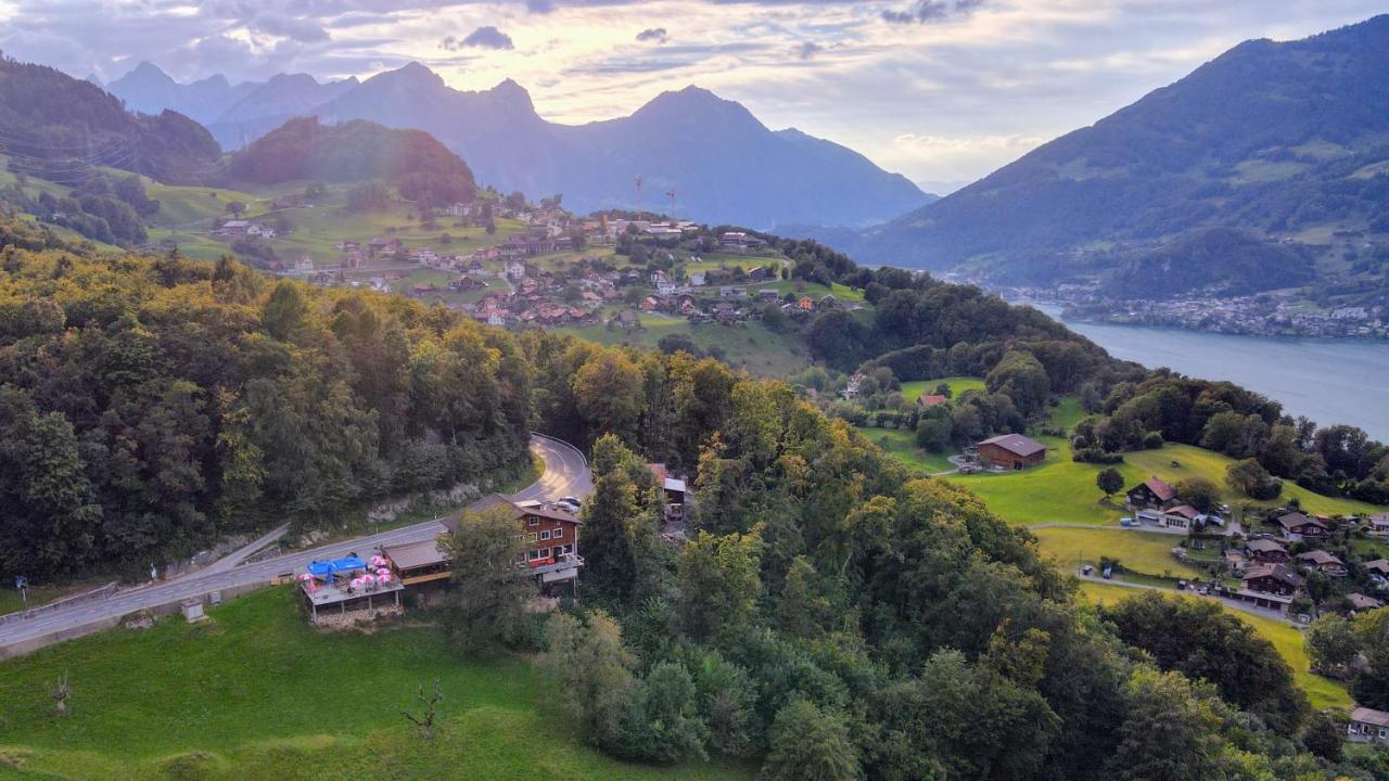 Hotel Cafe Seeblick Filzbach Exterior foto